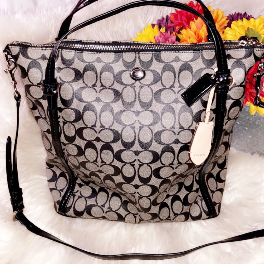 🆕COACH Monogram Canvas Leather Bag